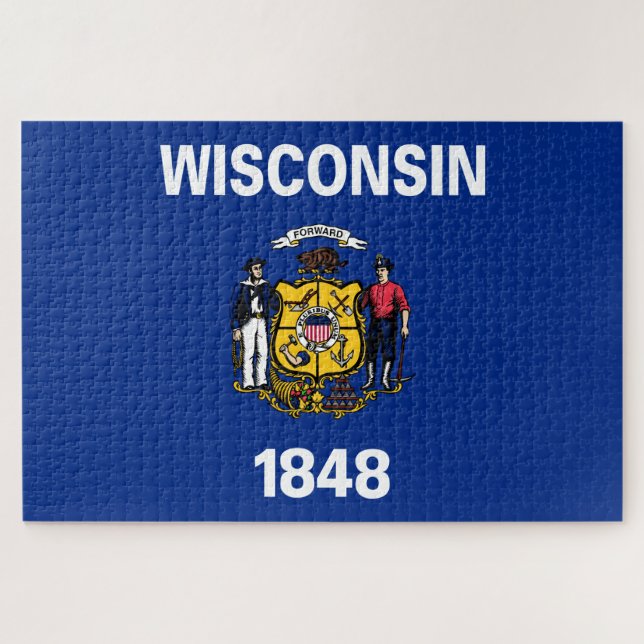 Staatsflagge von Wisconsin (Horizontal)