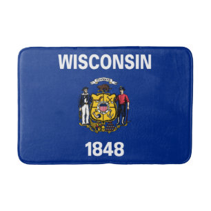 Staatsflagge von Wisconsin Badematte