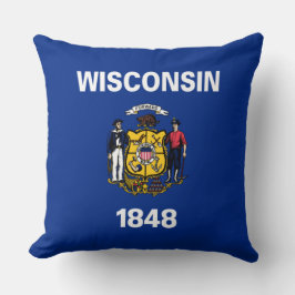 Staatsflagge von Wisconsin Kissen