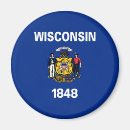 Staatsflagge von Wisconsin Magnet
