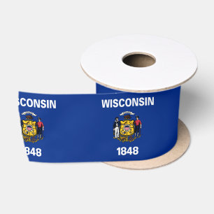 Staatsflagge von Wisconsin Satinband
