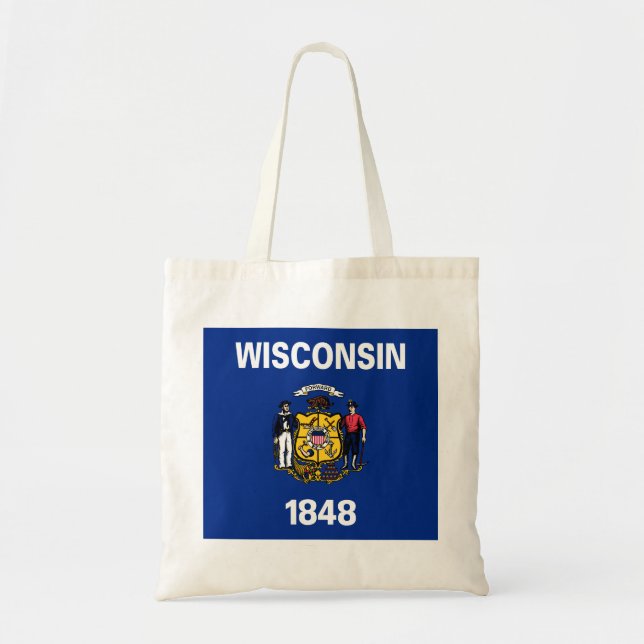 Staatsflagge von Wisconsin Tragetasche (Vorne)