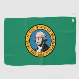 Staatsflagge Washington, USA Golfhandtuch