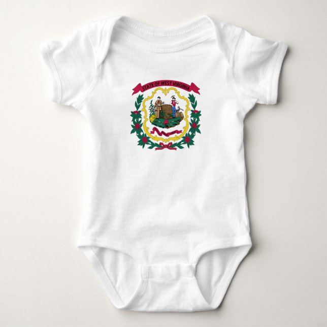 Staatsflagge West Virginia Baby Strampler (Vorderseite)