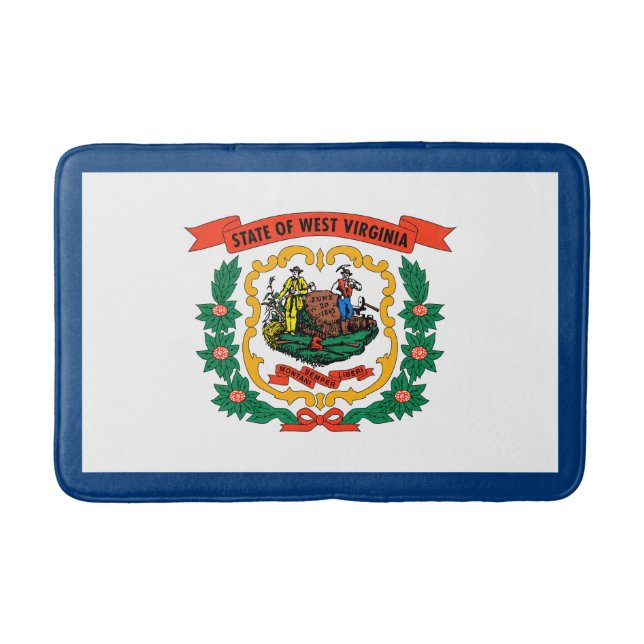 Staatsflagge West Virginia Badematte (Vorderseite)
