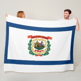 Staatsflagge West Virginia Fleecedecke