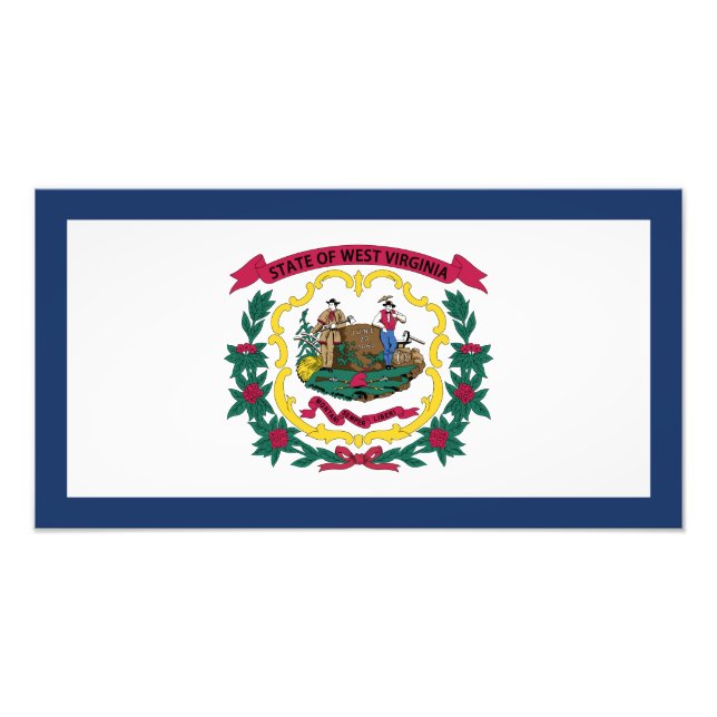 Staatsflagge West Virginia Fotodruck (Vorne)