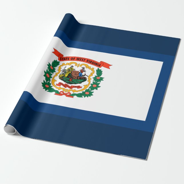 Staatsflagge West Virginia Geschenkpapier (Ungerollt)