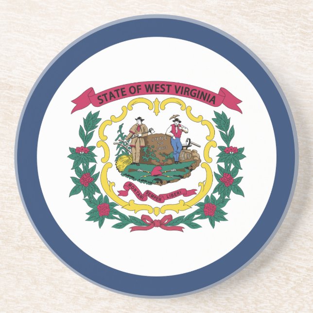 Staatsflagge West Virginia Getränkeuntersetzer (Vorne)