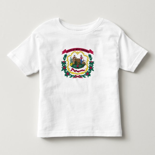 Staatsflagge West Virginia Kleinkind T-shirt (Vorderseite)