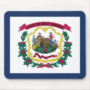 Staatsflagge West Virginia Mousepad