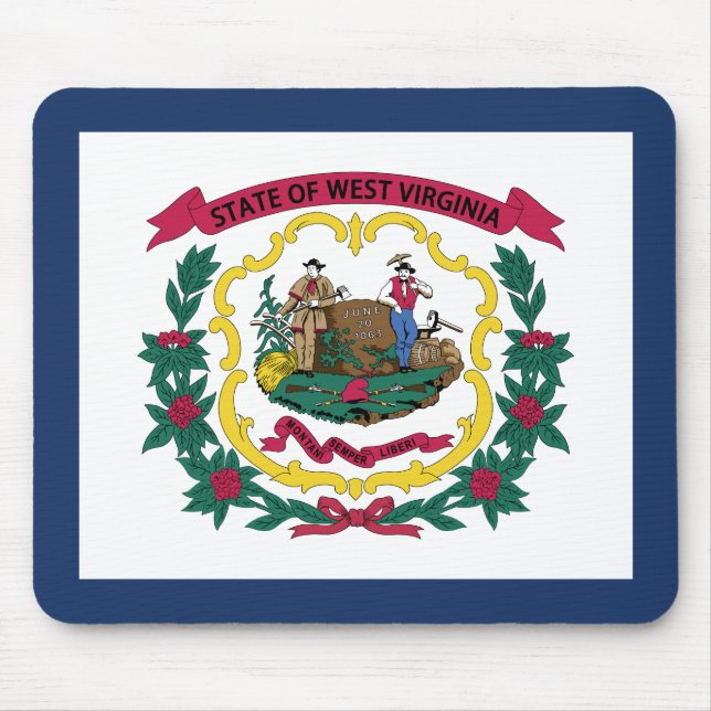 Staatsflagge West Virginia Mousepad (Vorne)