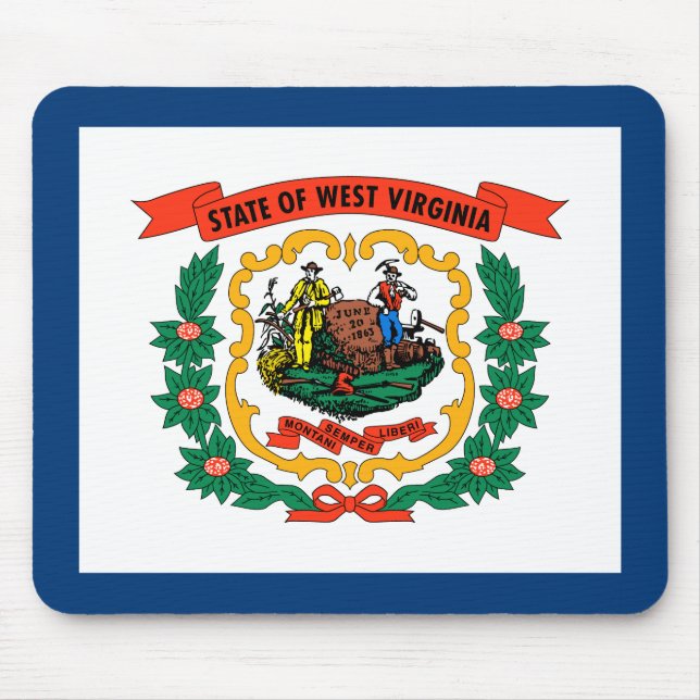 Staatsflagge West Virginia Mousepad (Vorne)