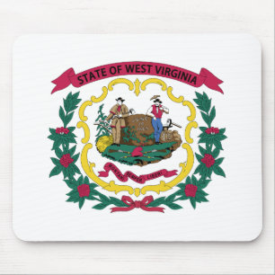 Staatsflagge West Virginia Mousepad
