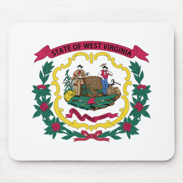 Staatsflagge West Virginia Mousepad (Vorne)