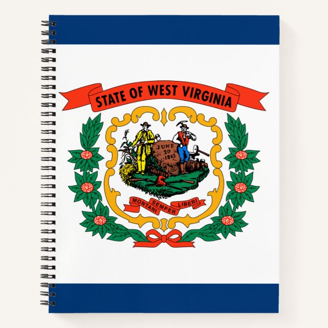 Staatsflagge West Virginia Notizbuch (Vorderseite)