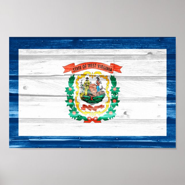 Staatsflagge West Virginia Poster (Vorne)