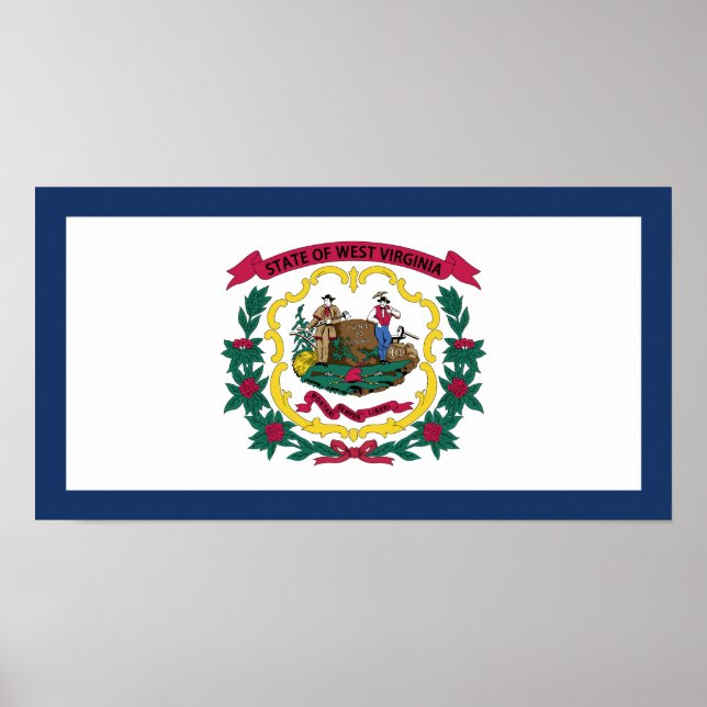 Staatsflagge West Virginia Poster (Vorne)