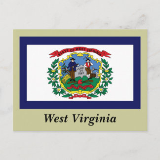 Staatsflagge West Virginia Postkarte