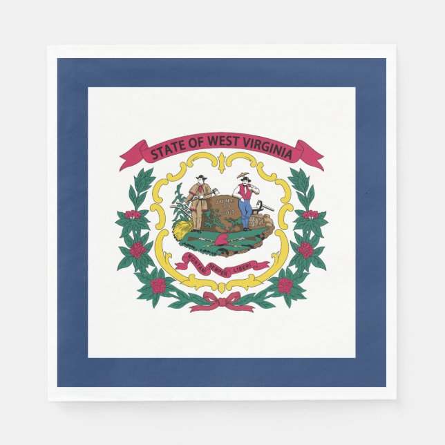 Staatsflagge West Virginia Serviette (Vorderseite)