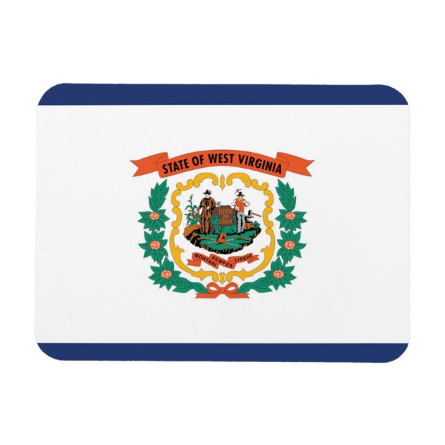 Staatsflagge West Virginia, USA Magnet (Horizontal)