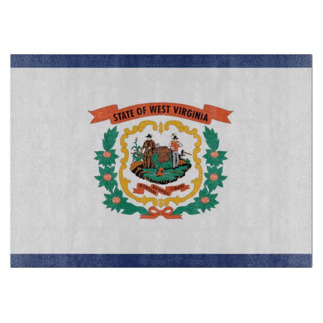 Staatsflagge West Virginia, USA Schneidebrett (Vorderseite)