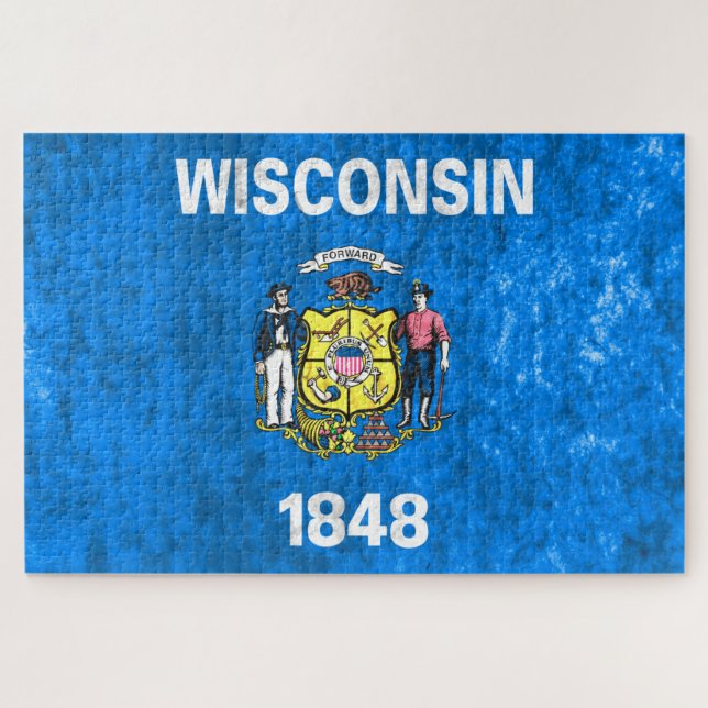 Staatsflagge Wisconsin (Horizontal)