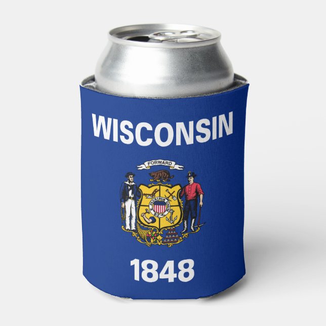 Staatsflagge Wisconsin Dosenkühler (Kanne Vorderseite)