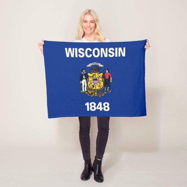 Staatsflagge Wisconsin Fleecedecke (Beispiel)