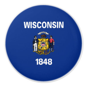 Staatsflagge Wisconsin Keramikknauf