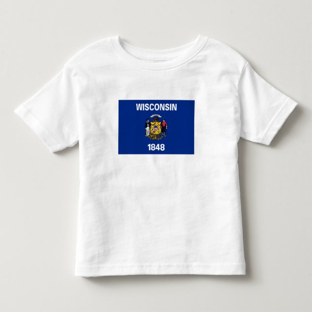 Staatsflagge Wisconsin Kleinkind T-shirt (Vorderseite)