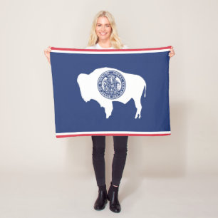 Staatsflagge Wyoming, USA Fleecedecke