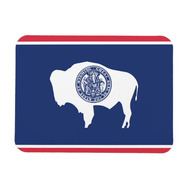 Staatsflagge Wyoming, USA Magnet (Horizontal)