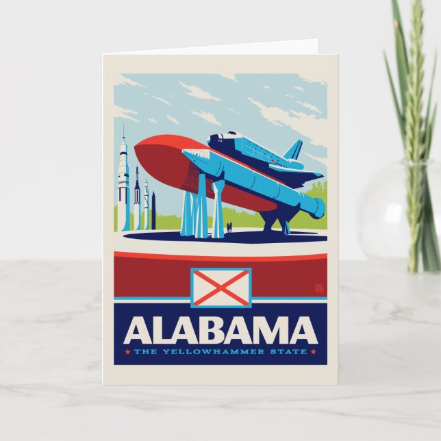Staatsstolz | Alabama Karte (Vorderseite)