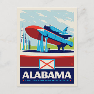 Staatsstolz   Alabama Postkarte