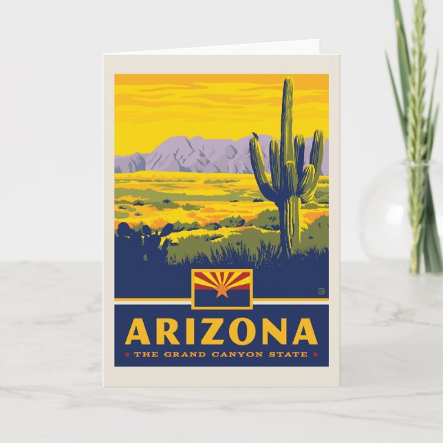Staatsstolz | Arizona Karte (Vorderseite)