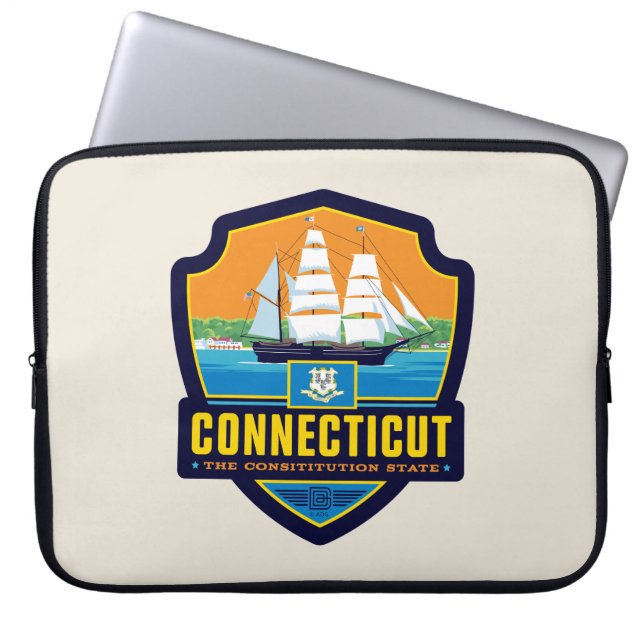 Staatsstolz | Connecticut Laptopschutzhülle (Vorderseite)