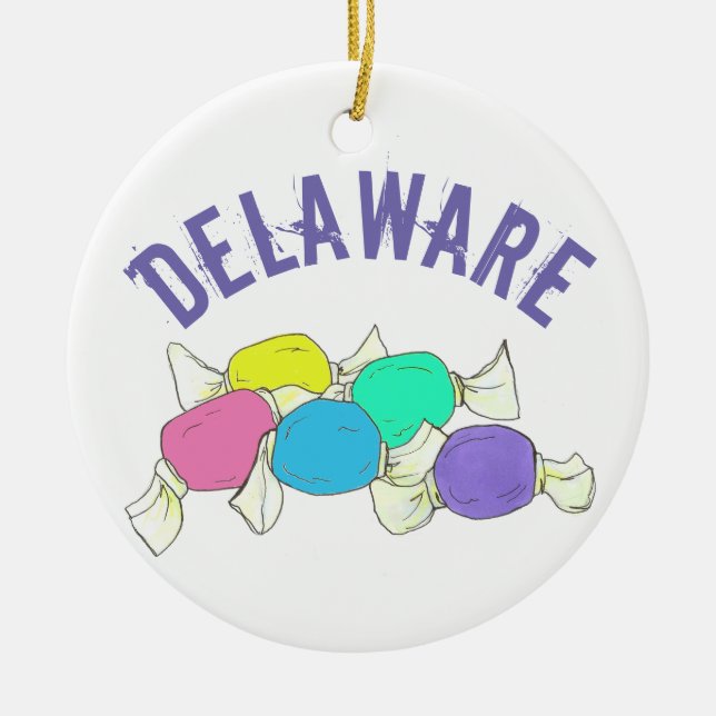 Staatsstolz Delaware Beach Salt Water Taffe Keramik Ornament (Vorne)