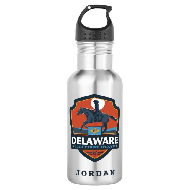 Staatsstolz | Delaware Edelstahlflasche (Vorderseite)