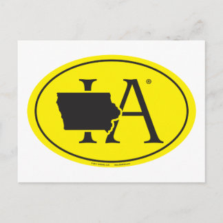 Staatsstolz Euro: IA Iowa Postkarte