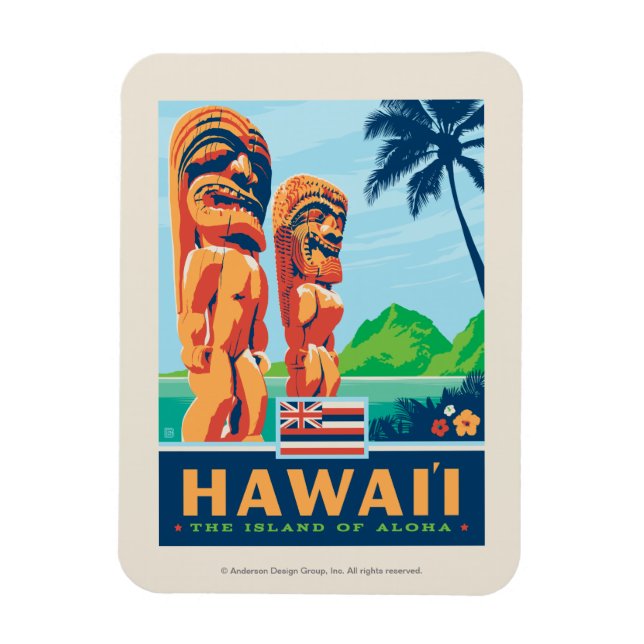 Staatsstolz | Hawaii Magnet (Vertikal)
