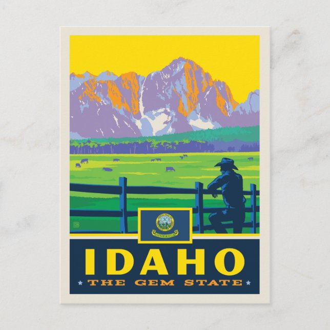 Staatsstolz | Idaho Postkarte (Vorderseite)