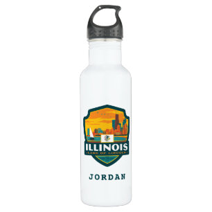 Staatsstolz   Illinois Edelstahlflasche