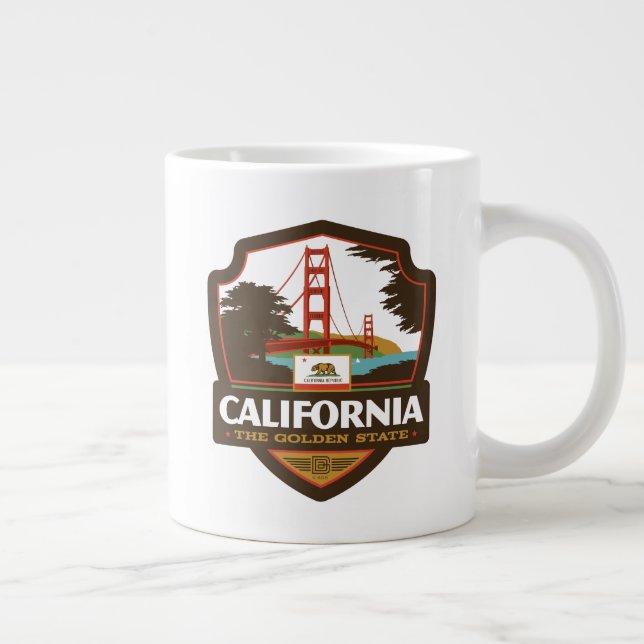 Staatsstolz | Kalifornien Jumbo-Tasse (Rechts)