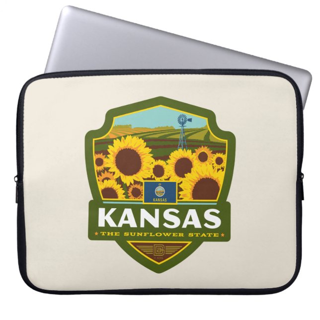 Staatsstolz | Kansas Laptopschutzhülle (Vorderseite)