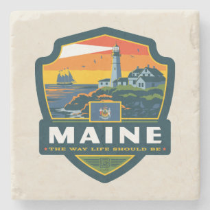 Staatsstolz Maine Steinuntersetzer