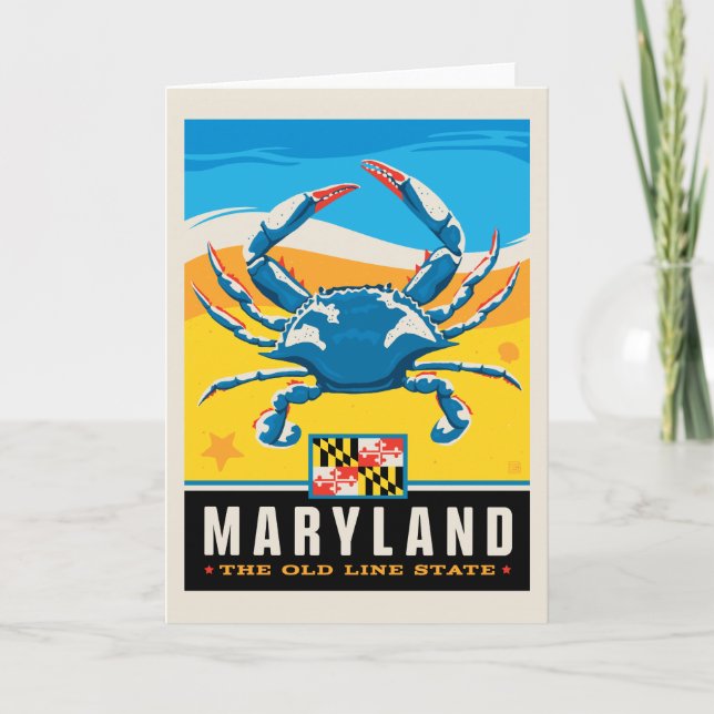 Staatsstolz | Maryland Karte (Vorderseite)