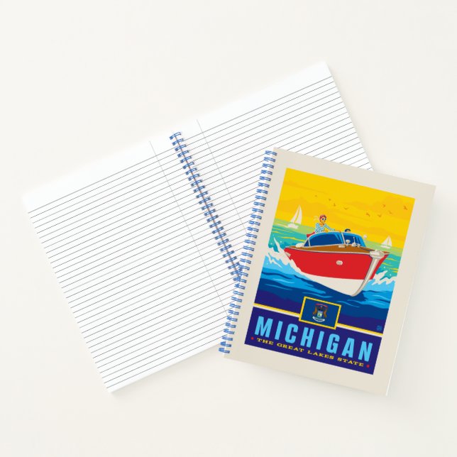 Staatsstolz | Michigan Notizbuch (Innenseite)