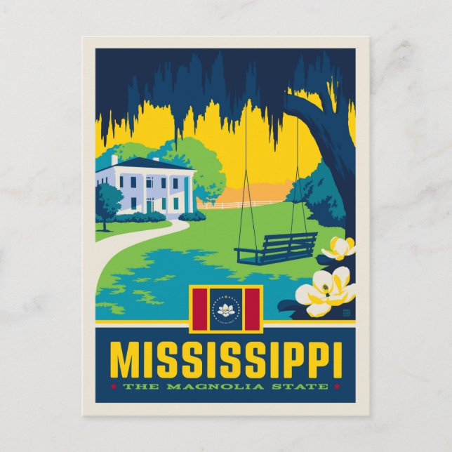 Staatsstolz | Mississippi Postkarte (Vorderseite)
