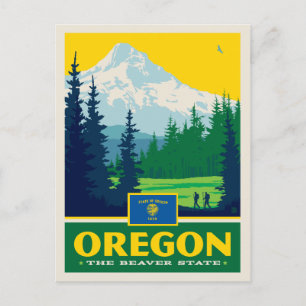 Staatsstolz   Oregon Postkarte
